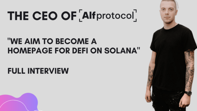 Alf to Become DeFi Homepage On Solana