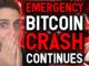 EMERGENCY UPDATE!! WORST BITCOIN CRASH CONTINUES!! my thoughts...