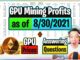 GPU Mining Profits as of 8/30/21 | GPU Prices | Answering Questions